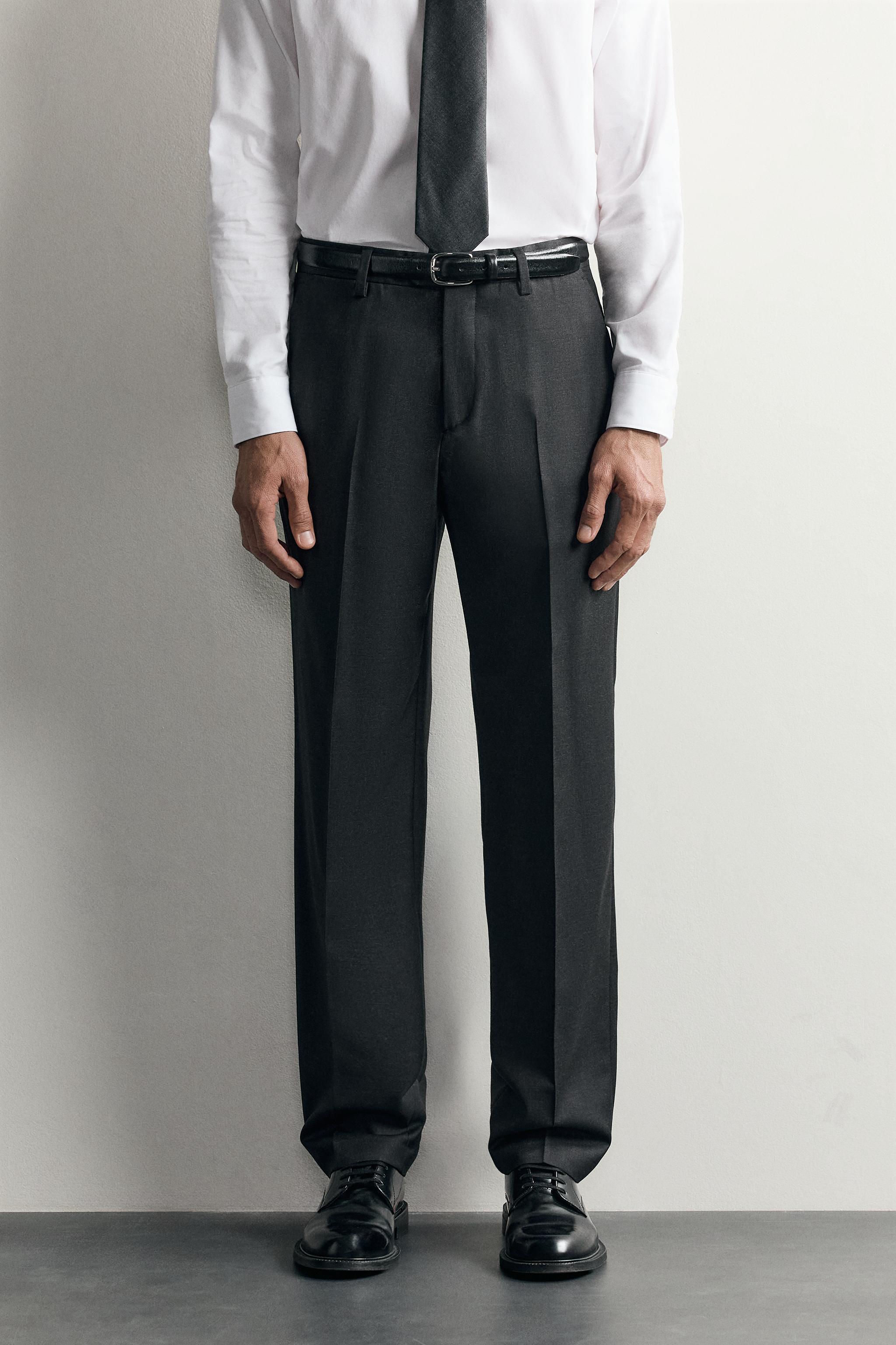 100% WOOL SUIT PANTS